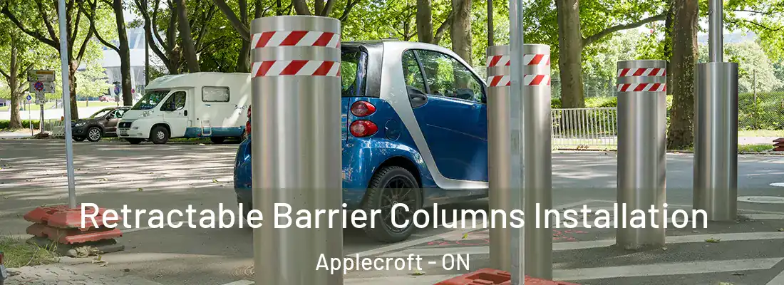  Retractable Barrier Columns Installation Applecroft - ON