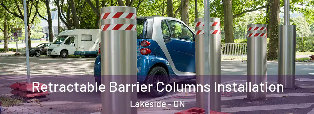  Retractable Barrier Columns Installation Lakeside - ON